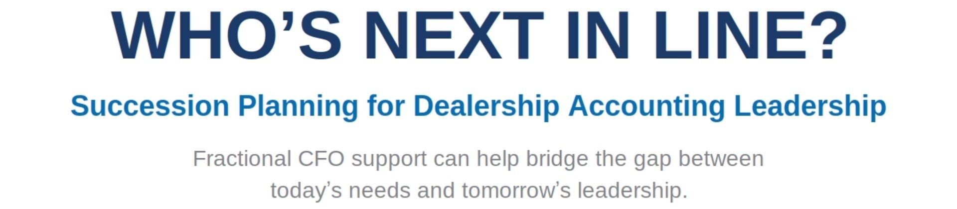 Why More Dealerships Are Turning to Fractional CFO Services
